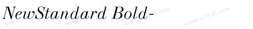 NewStandard Bold字体转换